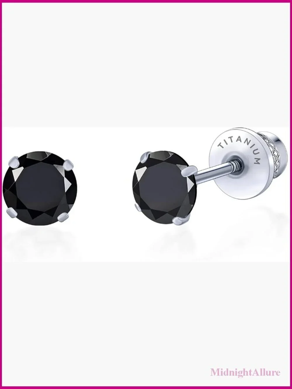 Hypoallergenic Titanium Screw Back Stud Earrings Tragus Helix Cartilage
